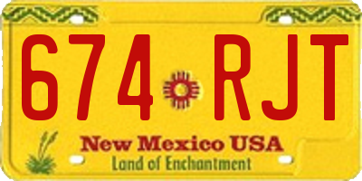 NM license plate 674RJT