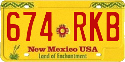 NM license plate 674RKB
