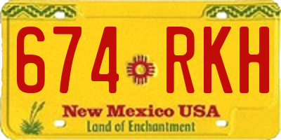 NM license plate 674RKH