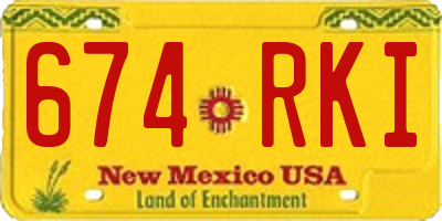 NM license plate 674RKI