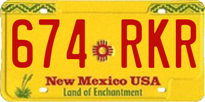 NM license plate 674RKR