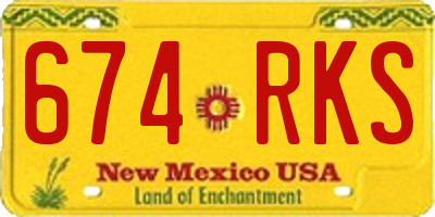 NM license plate 674RKS