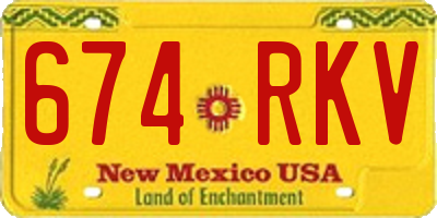 NM license plate 674RKV