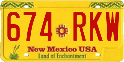 NM license plate 674RKW