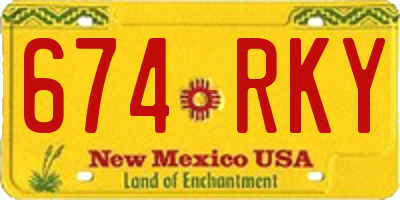 NM license plate 674RKY