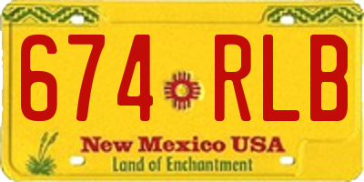 NM license plate 674RLB