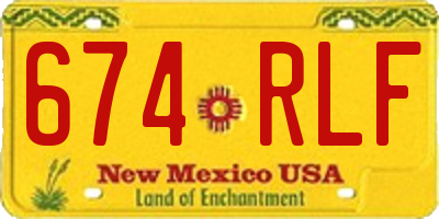 NM license plate 674RLF