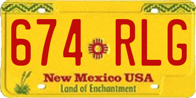 NM license plate 674RLG