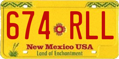 NM license plate 674RLL