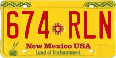 NM license plate 674RLN