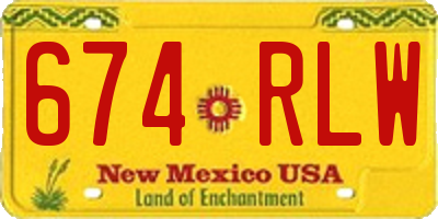 NM license plate 674RLW