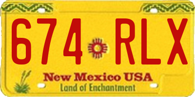 NM license plate 674RLX