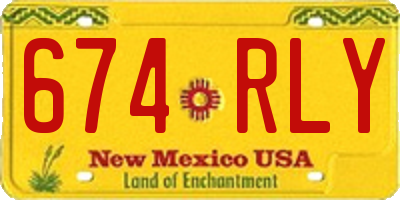 NM license plate 674RLY
