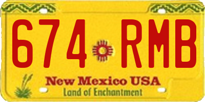 NM license plate 674RMB