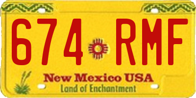 NM license plate 674RMF