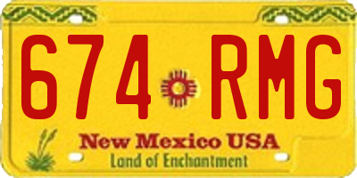 NM license plate 674RMG