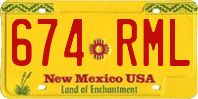 NM license plate 674RML