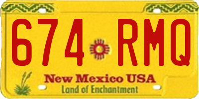 NM license plate 674RMQ