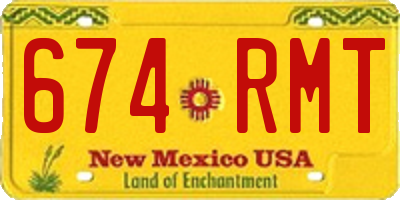 NM license plate 674RMT