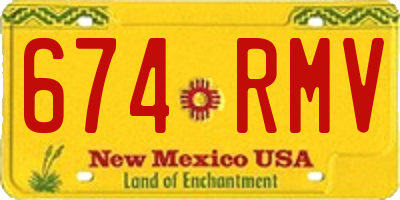 NM license plate 674RMV