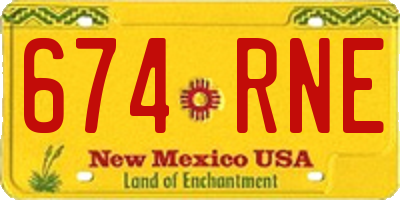NM license plate 674RNE