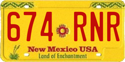 NM license plate 674RNR