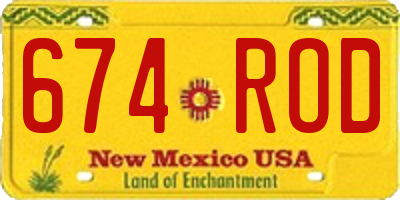 NM license plate 674ROD