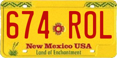NM license plate 674ROL