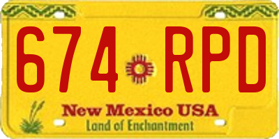 NM license plate 674RPD