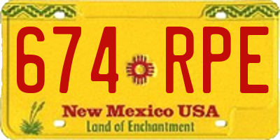 NM license plate 674RPE