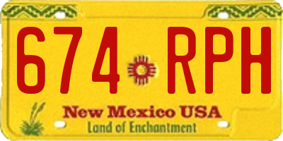 NM license plate 674RPH