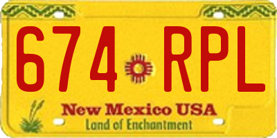 NM license plate 674RPL