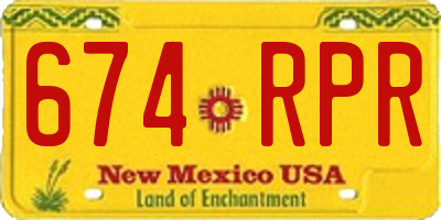 NM license plate 674RPR