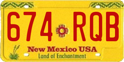 NM license plate 674RQB