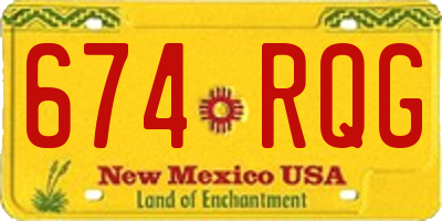 NM license plate 674RQG