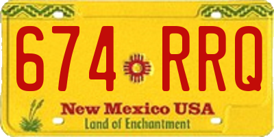 NM license plate 674RRQ