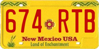 NM license plate 674RTB