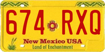 NM license plate 674RXQ