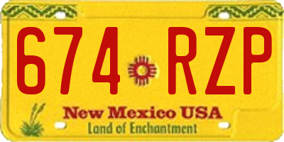 NM license plate 674RZP