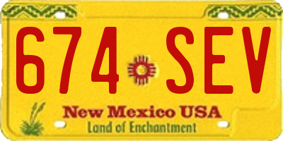 NM license plate 674SEV