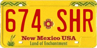 NM license plate 674SHR