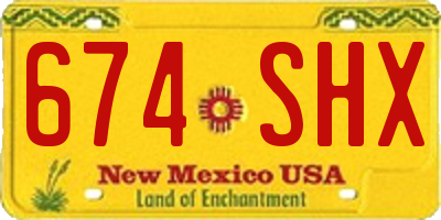 NM license plate 674SHX