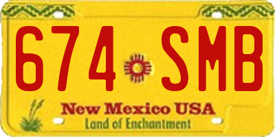 NM license plate 674SMB