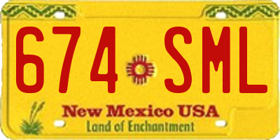 NM license plate 674SML