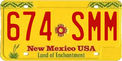 NM license plate 674SMM