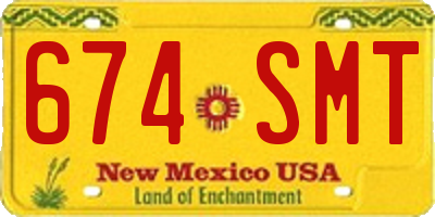 NM license plate 674SMT