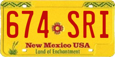NM license plate 674SRI