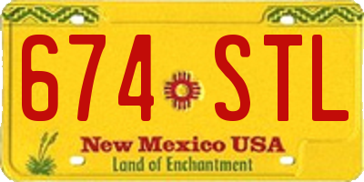 NM license plate 674STL