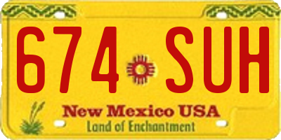 NM license plate 674SUH