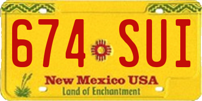 NM license plate 674SUI